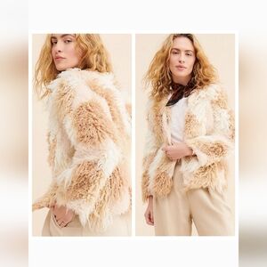Elliatt Cream and Tan Teddy Jacket